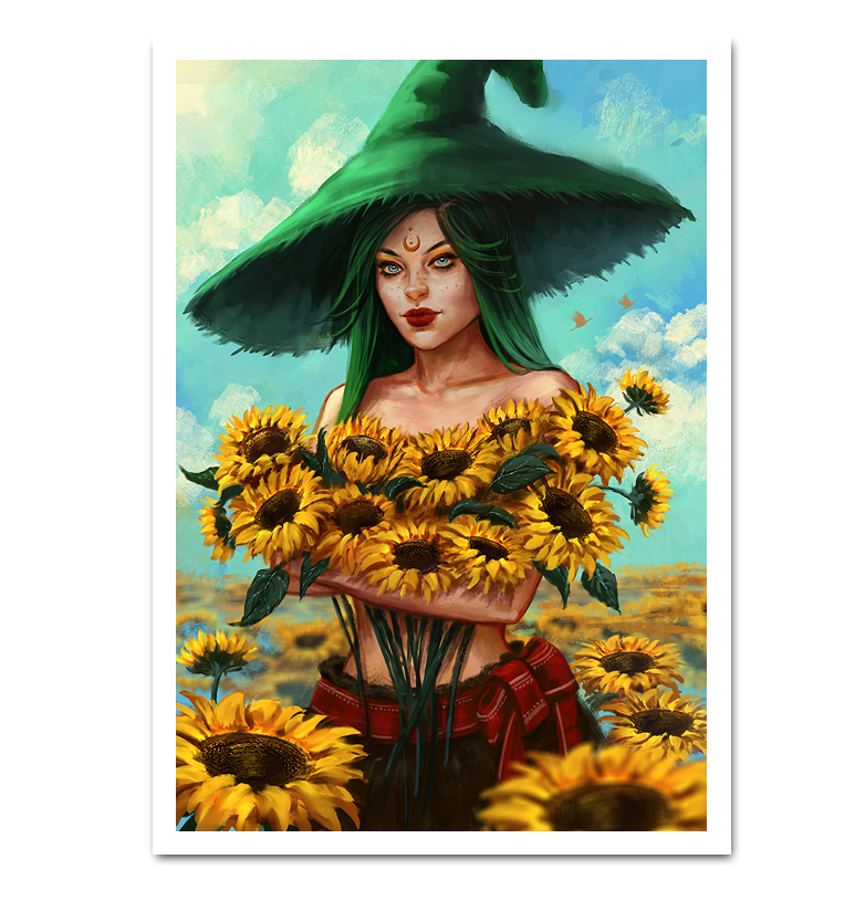 "Sunflower Witch" | PRINT
