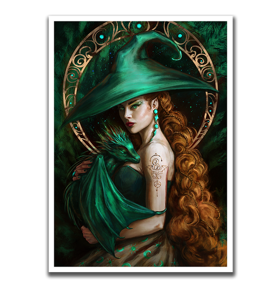 "The Witch and the Green Wooden Dragon" | PRINT